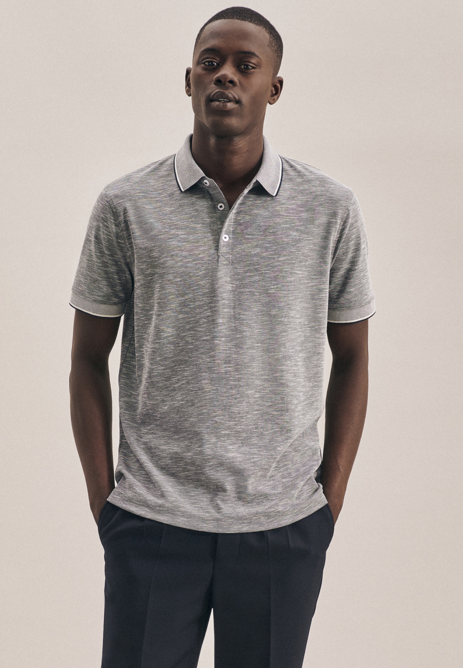 seidensticker Poloshirt »Shaped«, Kurzarm Kragen Druck seidensticker Poloshirt »Shaped«, Kurzarm Kragen Druck von seidensticker