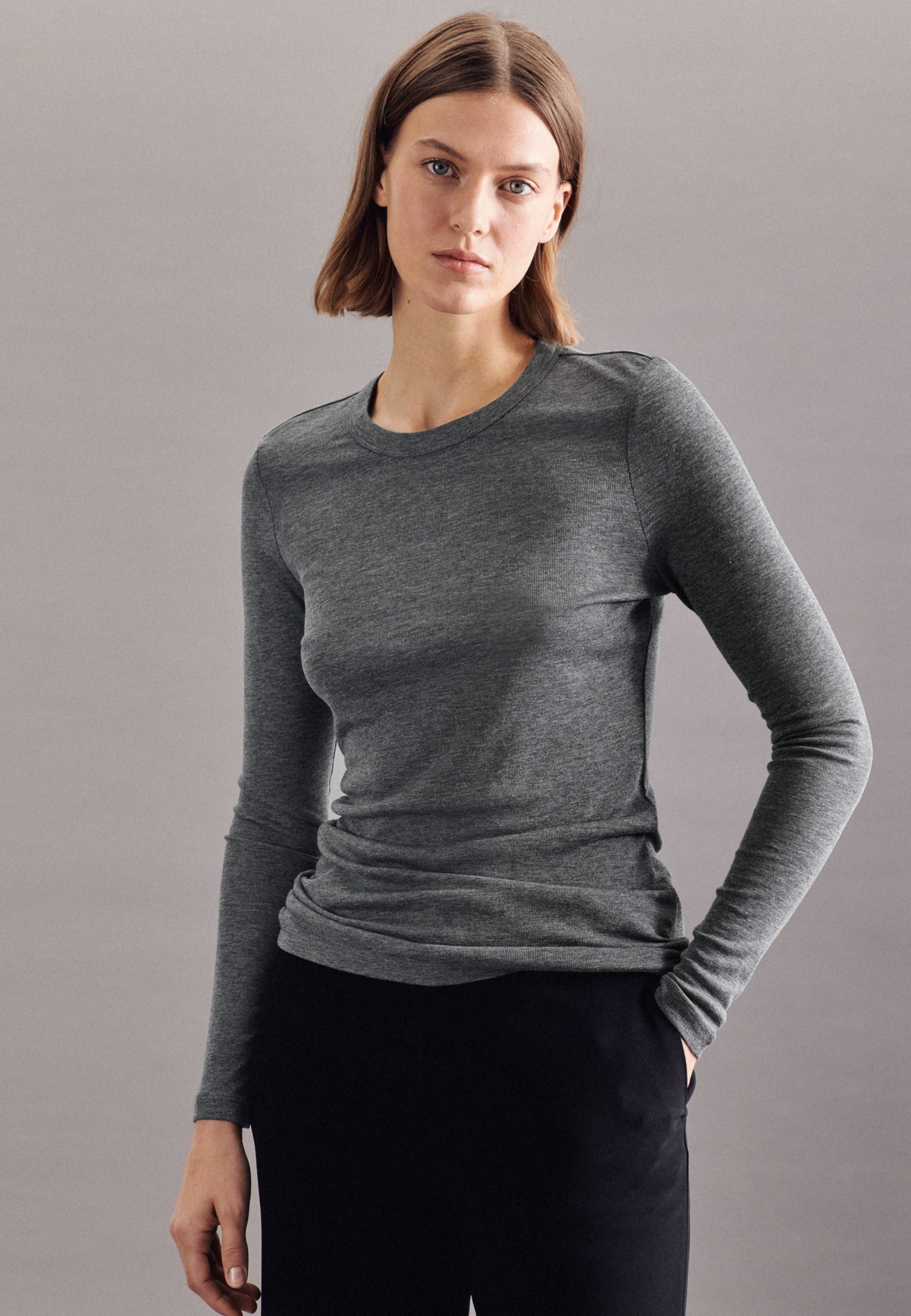 seidensticker Strickpullover »Schwarze Rose«, Langarm Rundhals Uni seidensticker Strickpullover »Schwarze Rose«, Langarm Rundhals Uni von seidensticker