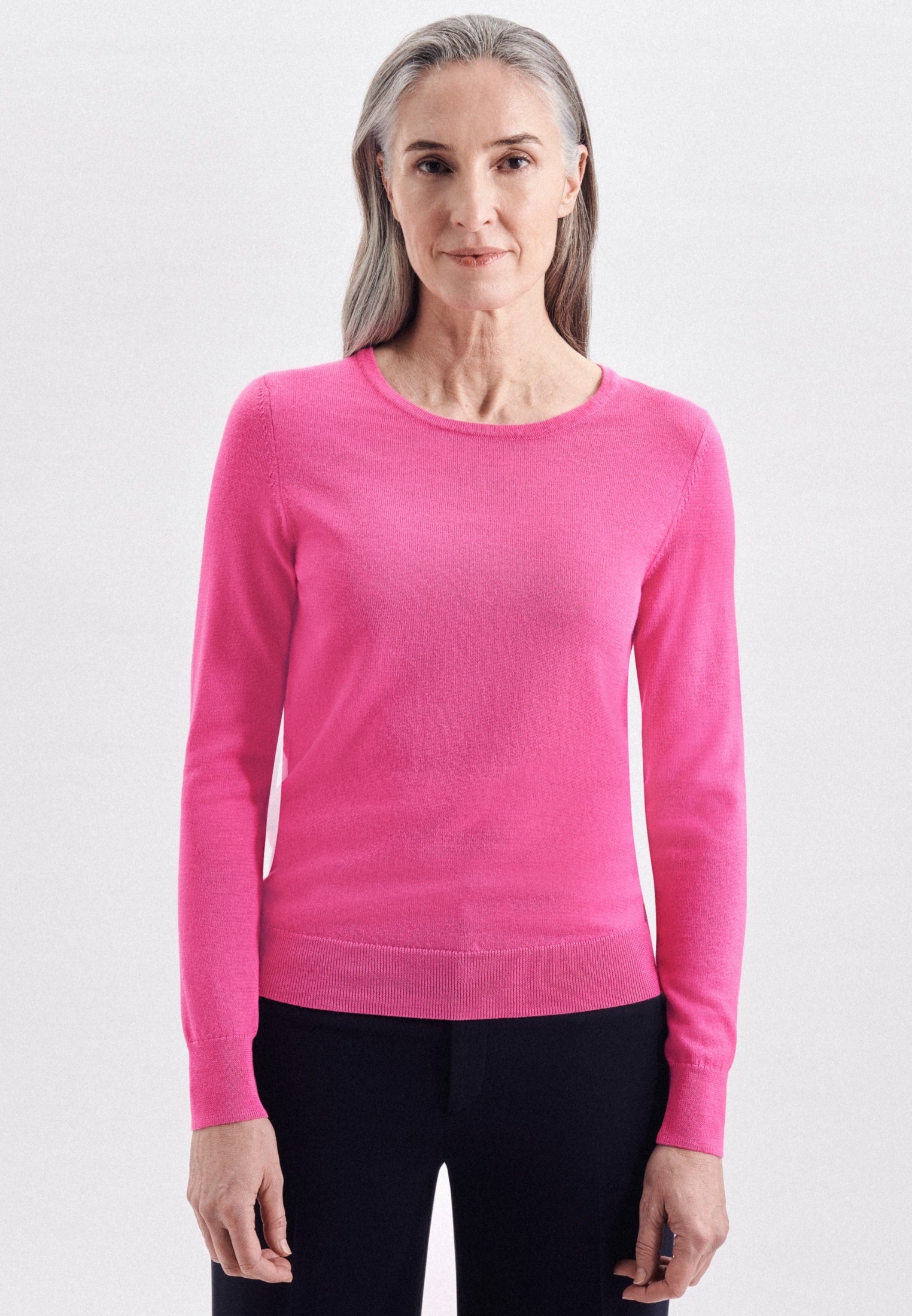 seidensticker Strickpullover »Schwarze Rose«, Rundhals Uni seidensticker Strickpullover »Schwarze Rose«, Rundhals Uni von seidensticker
