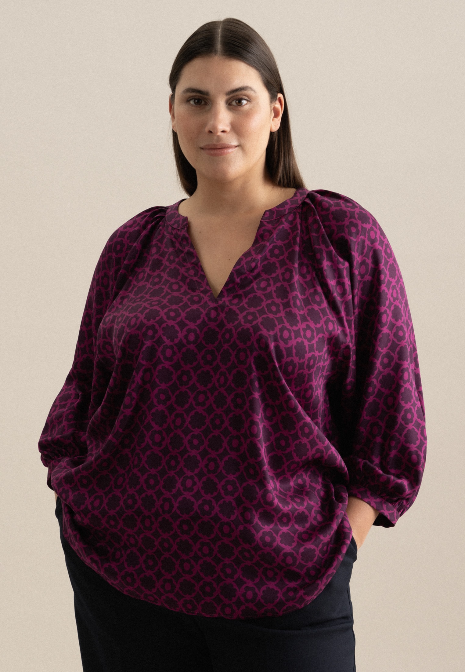 seidensticker Shirtbluse »Schwarze Rose«, 3/4-Arm Rundhals Druck seidensticker Shirtbluse »Schwarze Rose«, 3/4-Arm Rundhals Druck von seidensticker