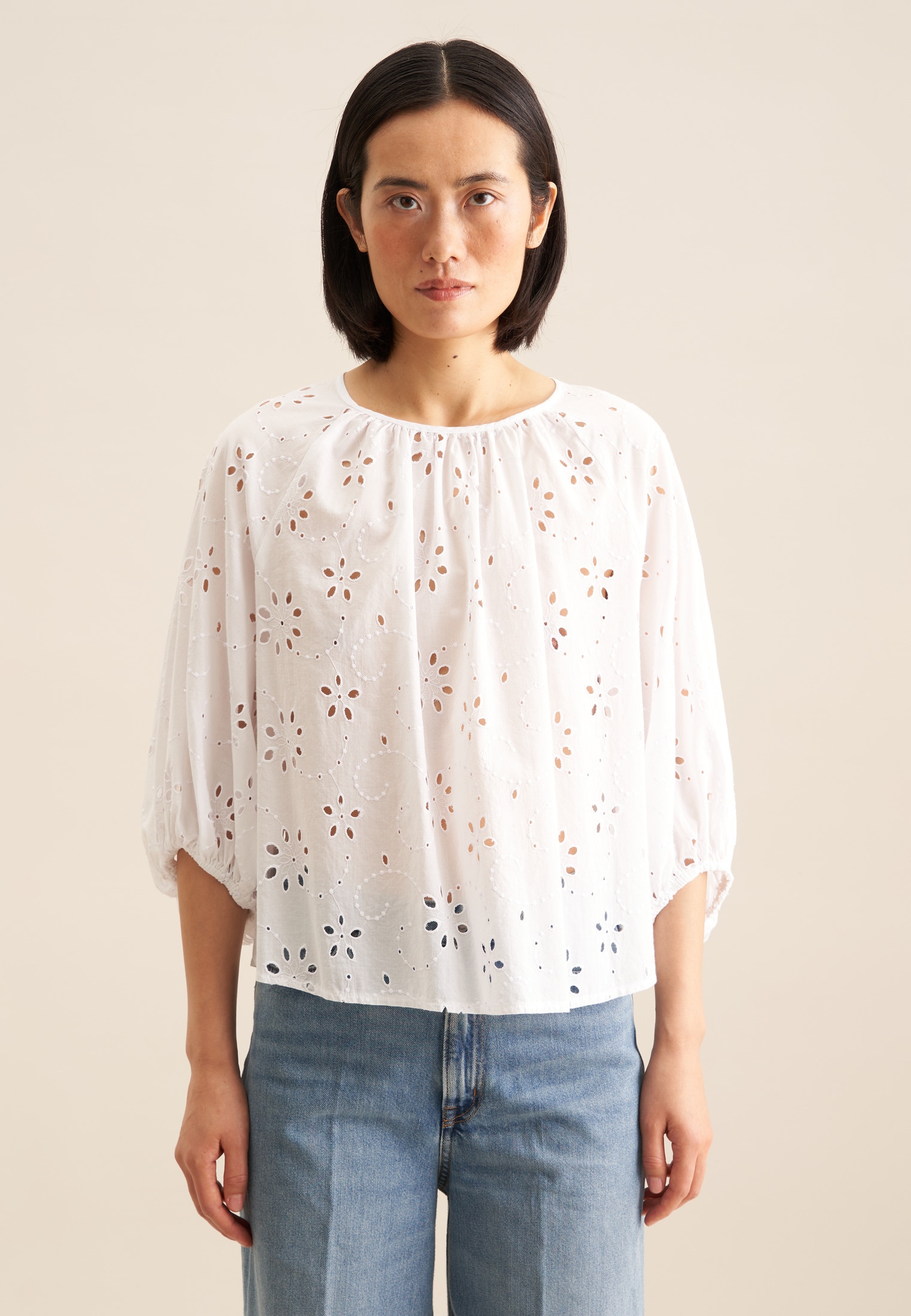 seidensticker Shirtbluse »Schwarze Rose«, 3/4-Arm Rundhals Stickerei seidensticker Shirtbluse »Schwarze Rose«, 3/4-Arm Rundhals Stickerei von seidensticker