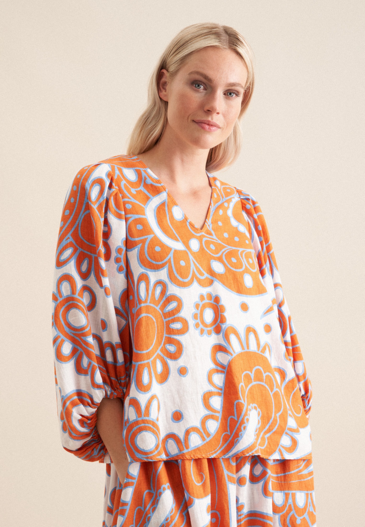 seidensticker Shirtbluse »Schwarze Rose«, 3/4-Arm V-Neck Paisley seidensticker Shirtbluse »Schwarze Rose«, 3/4-Arm V-Neck Paisley von seidensticker