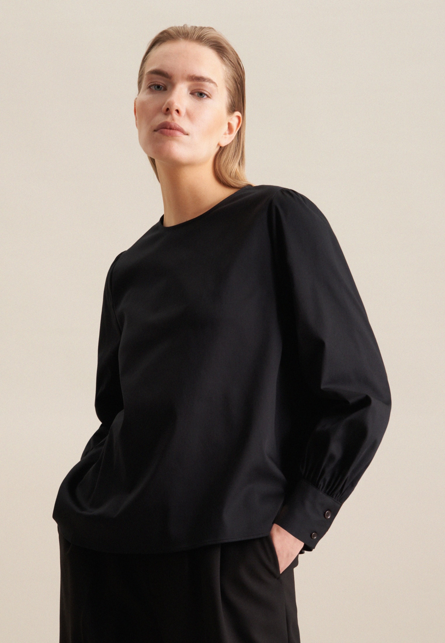 seidensticker Shirtbluse »Schwarze Rose«, Langarm Rundhals Uni seidensticker Shirtbluse »Schwarze Rose«, Langarm Rundhals Uni von seidensticker