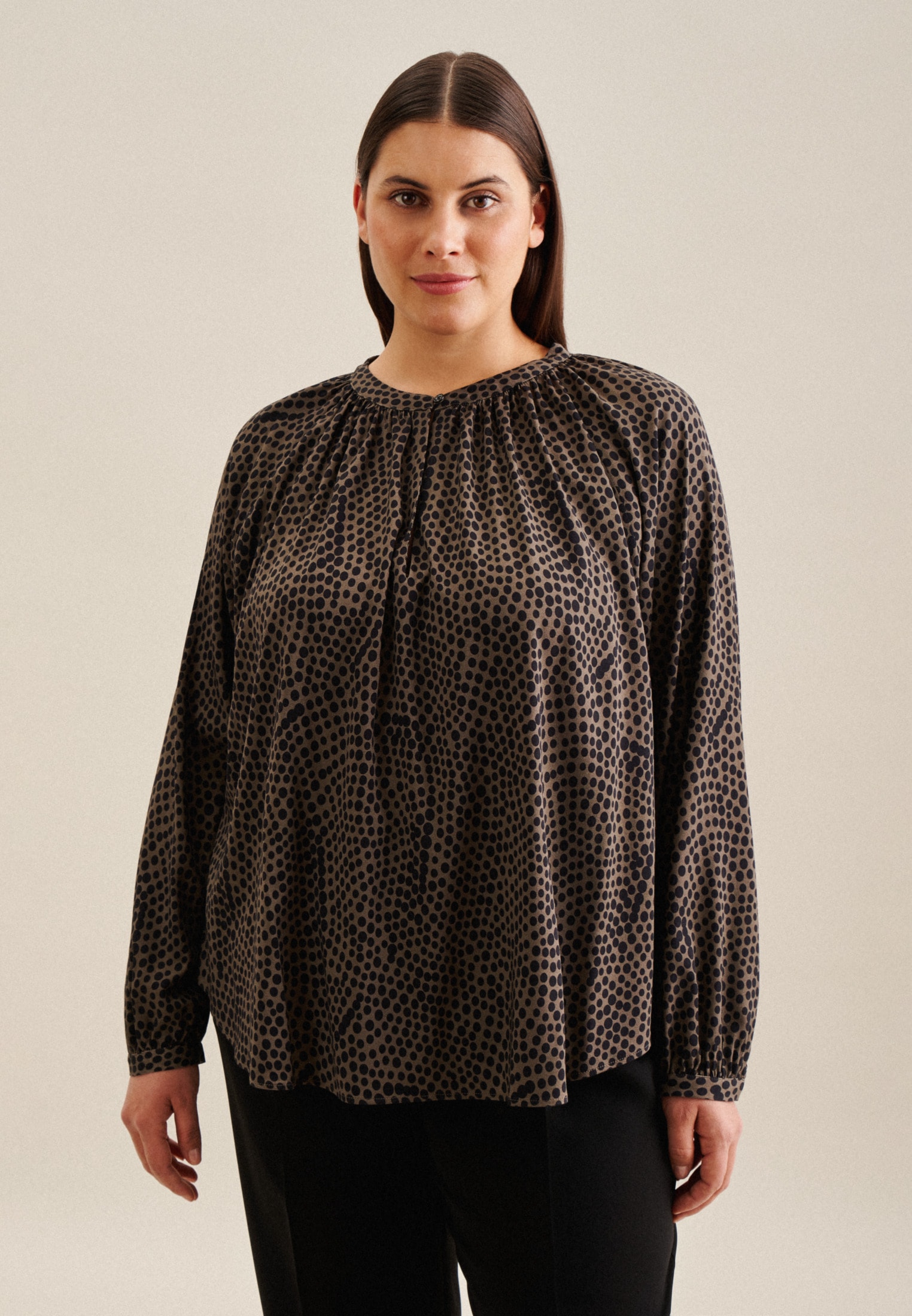seidensticker Shirtbluse »Schwarze Rose«, Langarm Rundhals Druck seidensticker Shirtbluse »Schwarze Rose«, Langarm Rundhals Druck von seidensticker
