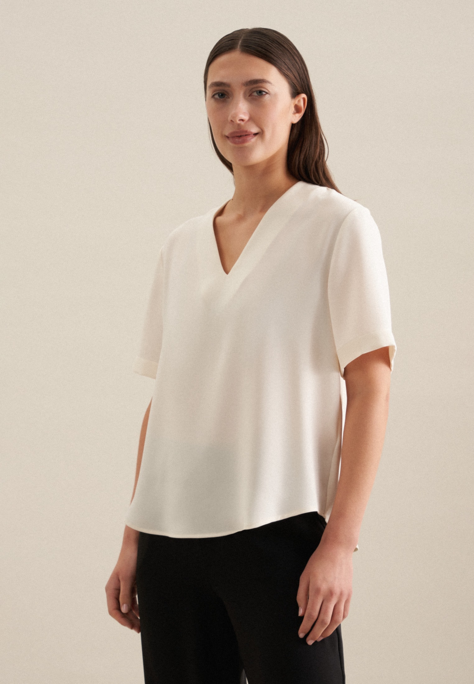 seidensticker Shirtbluse »Schwarze Rose«, Kurzarm V-Neck Uni seidensticker Shirtbluse »Schwarze Rose«, Kurzarm V-Neck Uni von seidensticker
