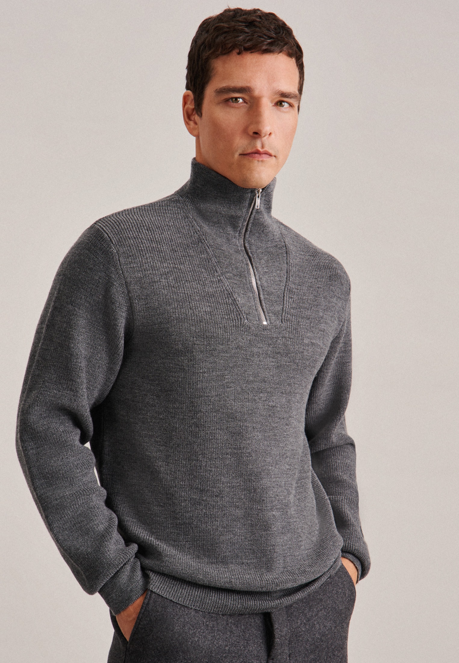 seidensticker Strickpullover »Regular«, Langarm Stehkragen Uni seidensticker Strickpullover »Regular«, Langarm Stehkragen Uni von seidensticker
