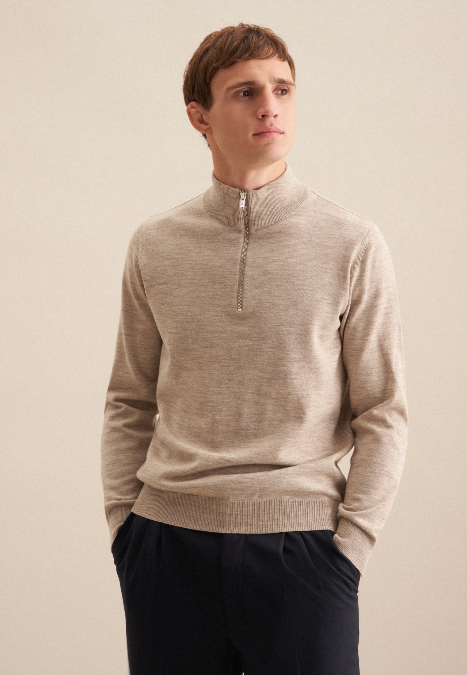 seidensticker Strickpullover, Quarter Zip von seidensticker