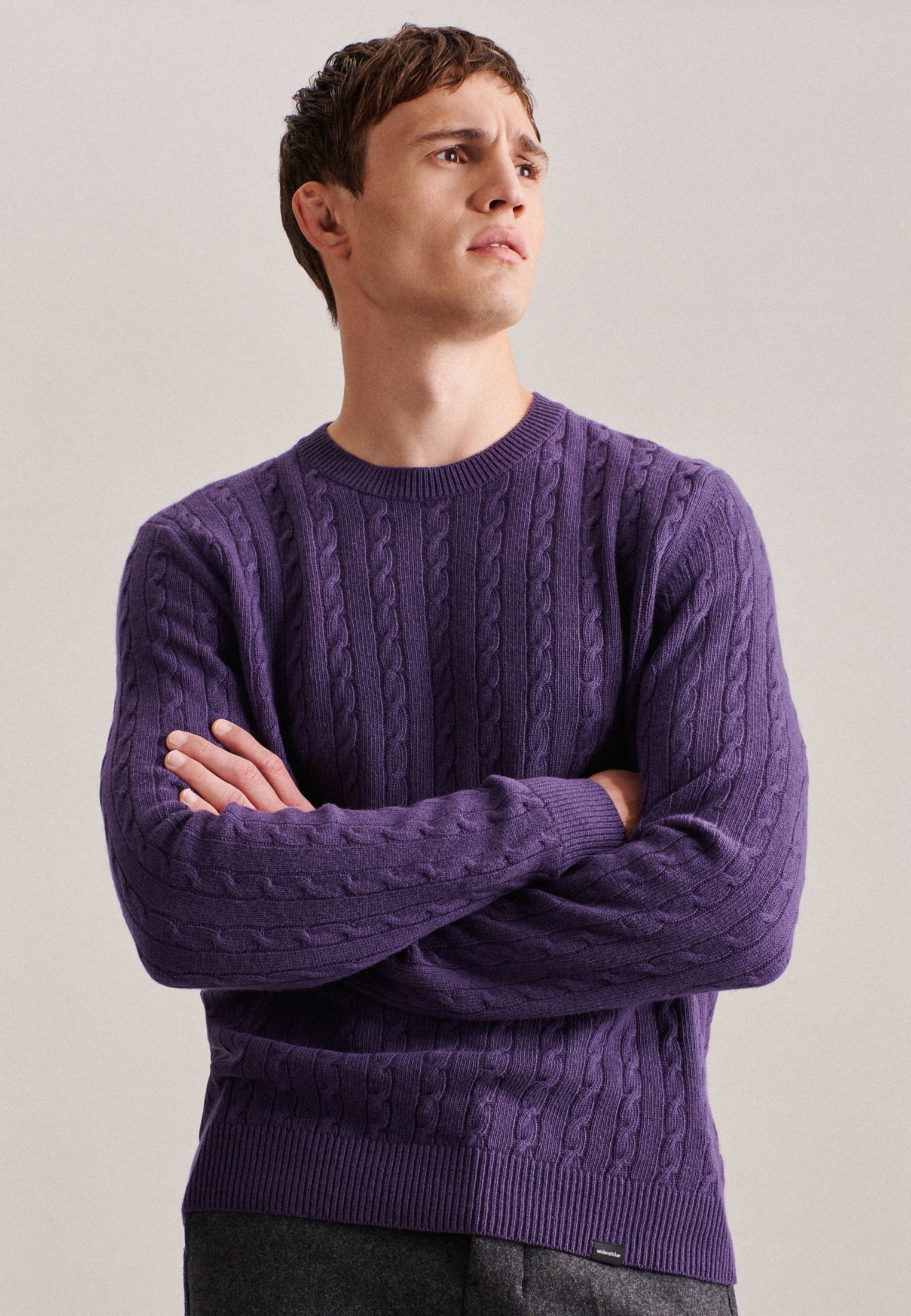 seidensticker Strickpullover »Regular«, Langarm Rundhals Zopfmuster seidensticker Strickpullover »Regular«, Langarm Rundhals Zopfmuster von seidensticker