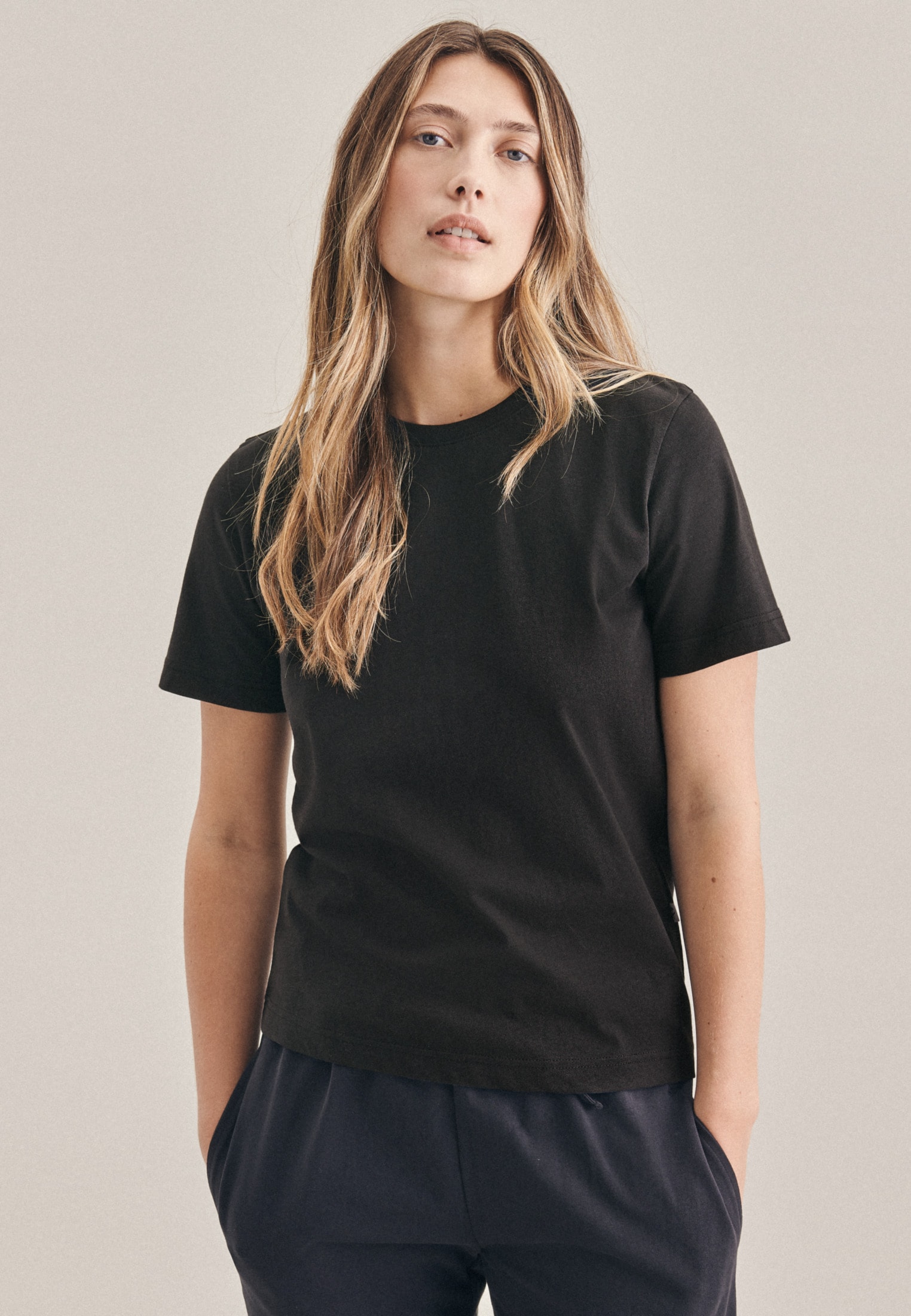 seidensticker T-Shirt »Schwarze Rose«, Kurzarm Henley Uni seidensticker T-Shirt »Schwarze Rose«, Kurzarm Henley Uni von seidensticker
