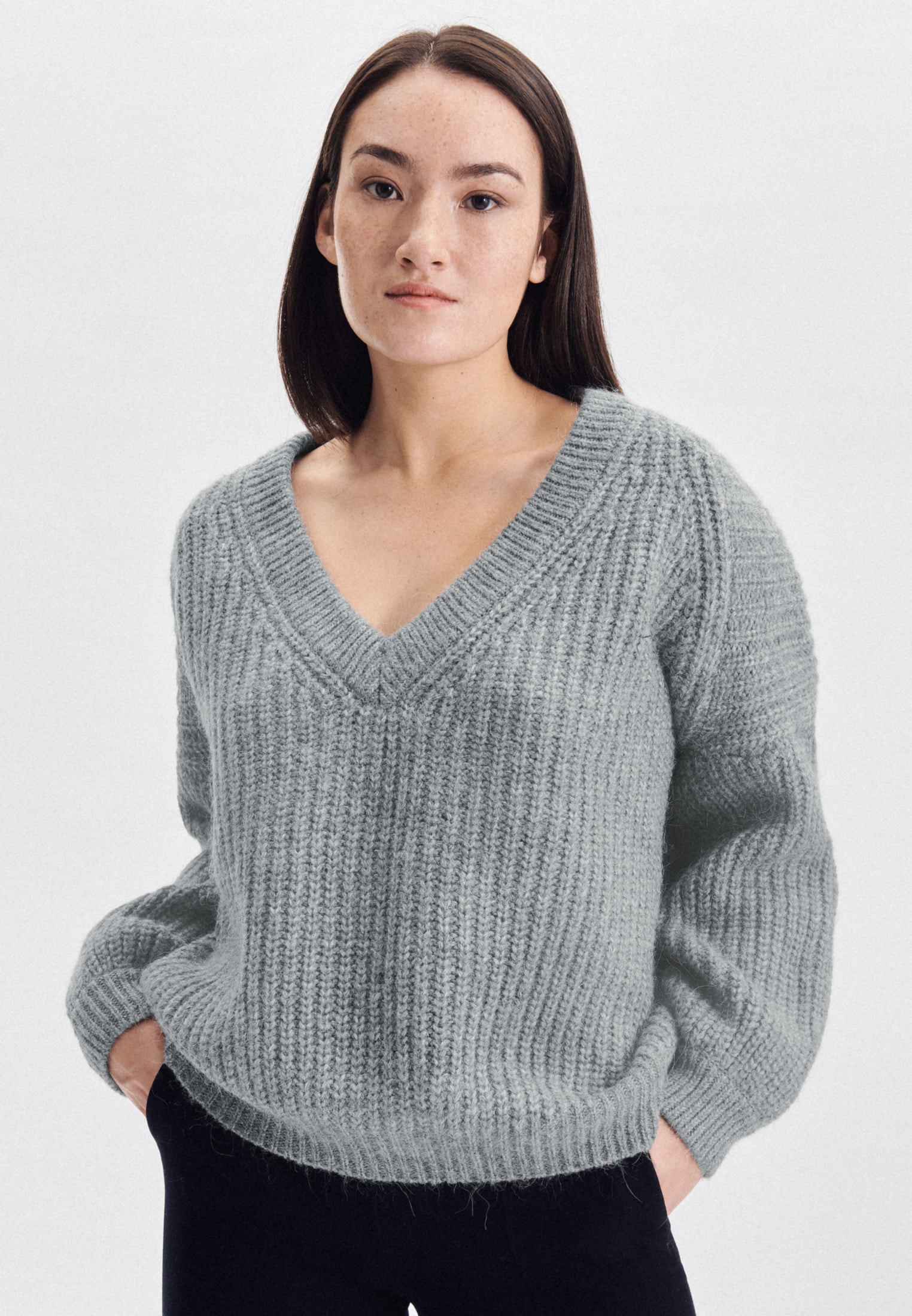 seidensticker Strickpullover »Schwarze Rose«, Langarm V-Neck Uni seidensticker Strickpullover »Schwarze Rose«, Langarm V-Neck Uni von seidensticker