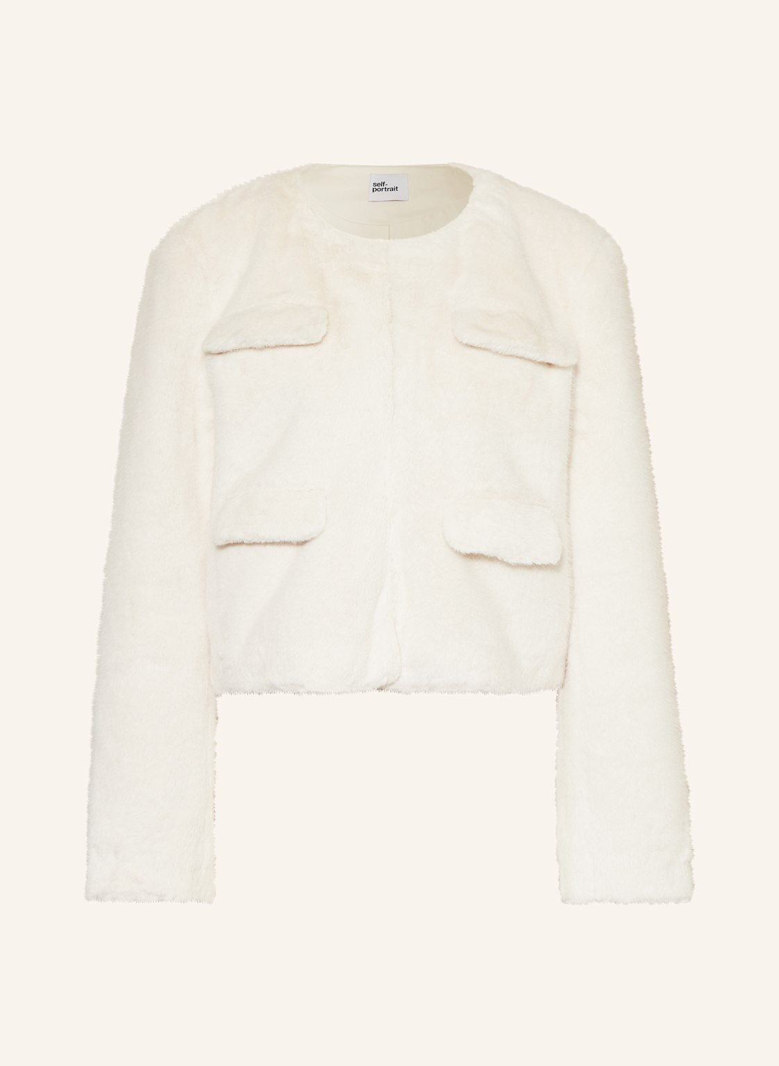 Self-Portrait Overjacket Mit Kunstpelz weiss Self-Portrait Overjacket Mit Kunstpelz weiss von self-portrait