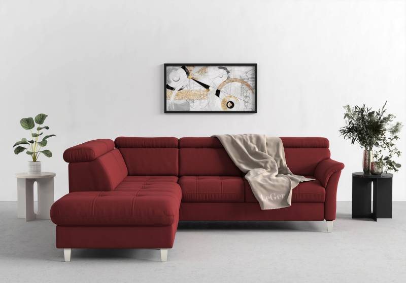 sit&more Ecksofa »Marano L-Form«, inklusive Kopfteilverstellung, wahlweise mit Bettfunktion, Bettkasten von sit&more