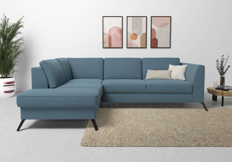 sit&more Ecksofa »Olsen L-Form«, inklusive Sitztiefenverstellung, wahlweise mit Bettfunktion, 15cm hoch von sit&more