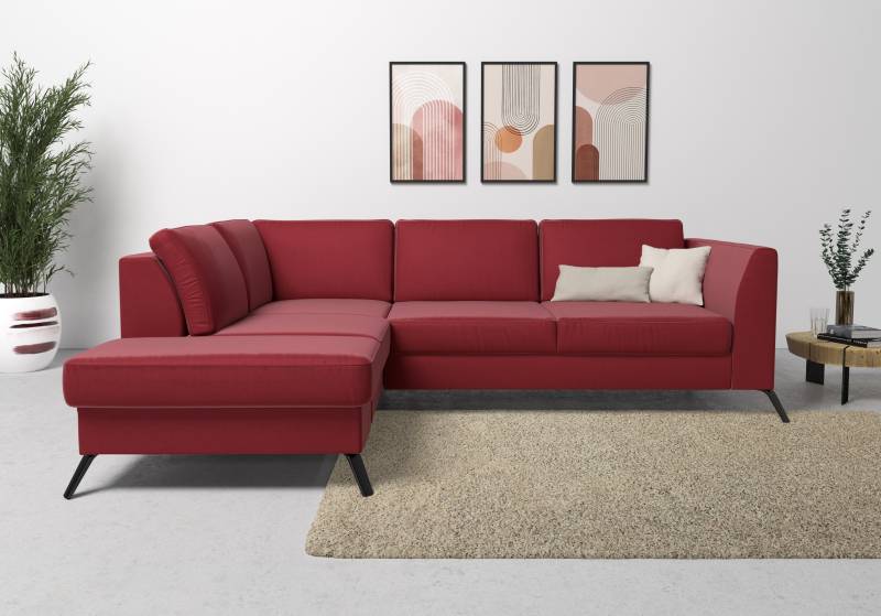 sit&more Ecksofa »Olsen L-Form«, inklusive Sitztiefenverstellung, wahlweise mit Bettfunktion, 15cm hoch von sit&more