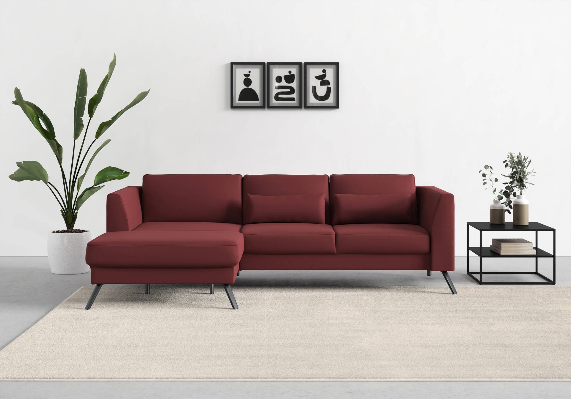 sit&more Ecksofa »Lindholm L-Form«, mit Sitztiefenverstellung und Federkern von sit&more