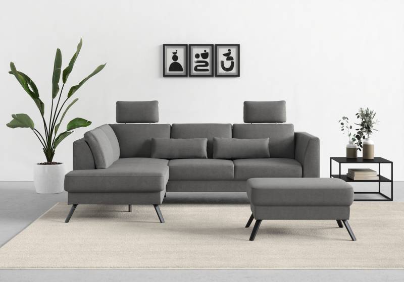 sit&more Ecksofa »Lindholm L-Form«, mit Sitztiefenverstellung und Federkern von sit&more