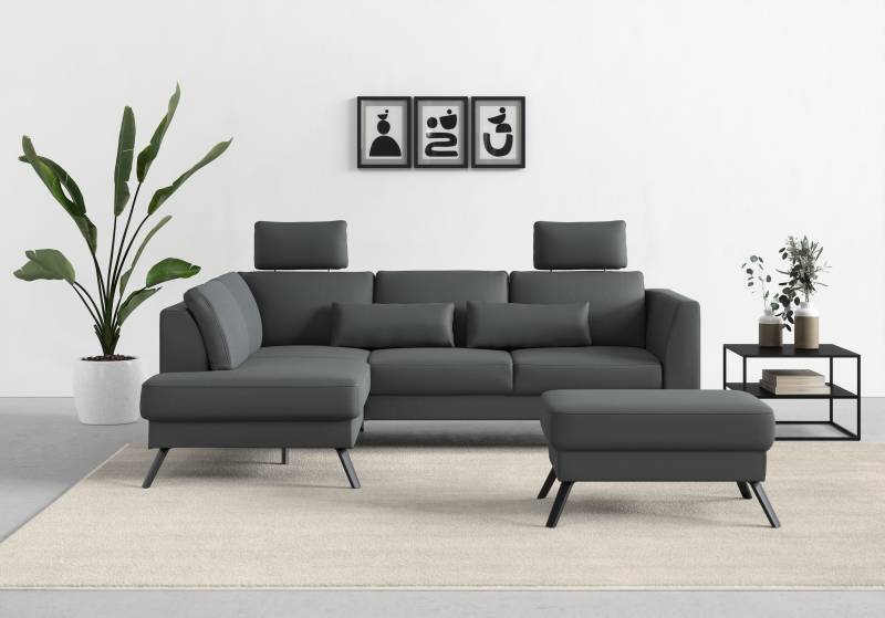 sit&more Ecksofa »Lindholm L-Form«, mit Sitztiefenverstellung und Federkern von sit&more