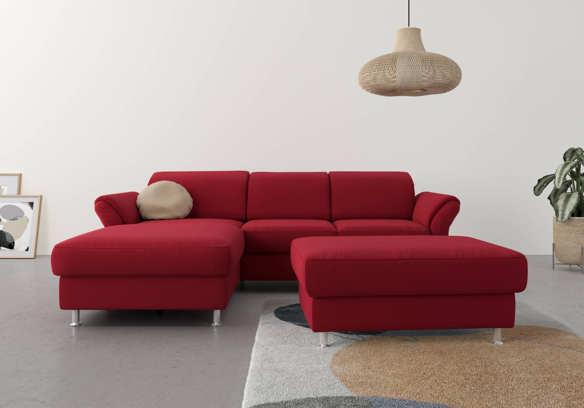 sit&more Ecksofa »Apulia L-Form«, wahlweise Bettfunktion, Bettkasten und Kopf- und Armteilverstellung von sit&more