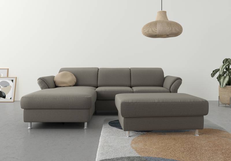 sit&more Ecksofa »Apulia L-Form«, wahlweise Bettfunktion, Bettkasten und Kopf- und Armteilverstellung von sit&more