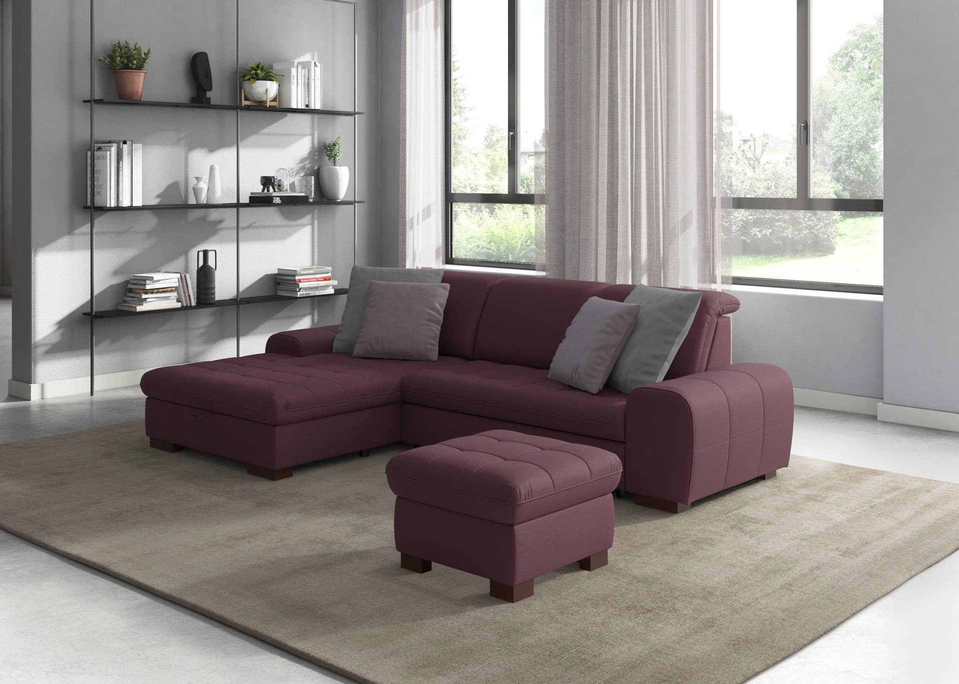 sit&more Ecksofa »Luxor L-Form«, wahlweise mit Bettfunktion, Bettkasten und Kopfteilverstellung von sit&more