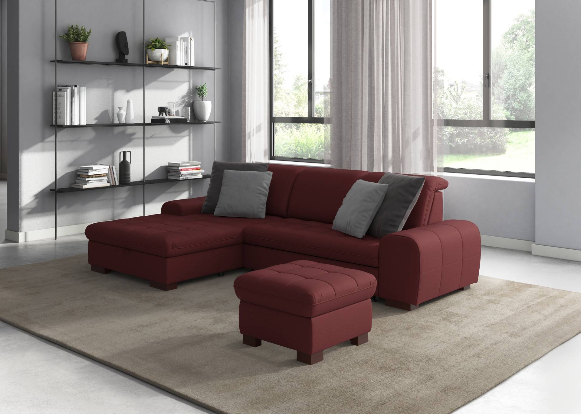 sit&more Ecksofa »Luxor L-Form«, wahlweise mit Bettfunktion, Bettkasten und Kopfteilverstellung von sit&more