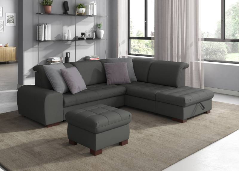 sit&more Ecksofa »Luxor L-Form«, wahlweise mit Bettfunktion, Stauraum und Kopfteilverstellung von sit&more