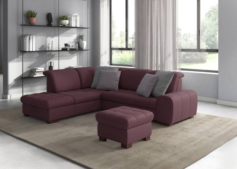 sit&more Ecksofa »Luxor L-Form«, wahlweise mit Bettfunktion, Stauraum und Kopfteilverstellung von sit&more