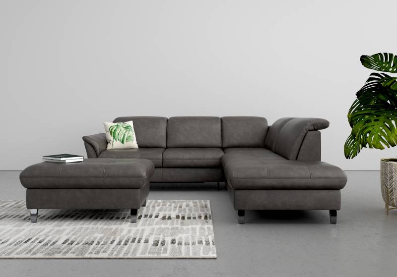 sit&more Ecksofa »Maggiore L-Form«, wahlweise mit Kopfteilverstellung, Bettfunktion und Stauraum von sit&more