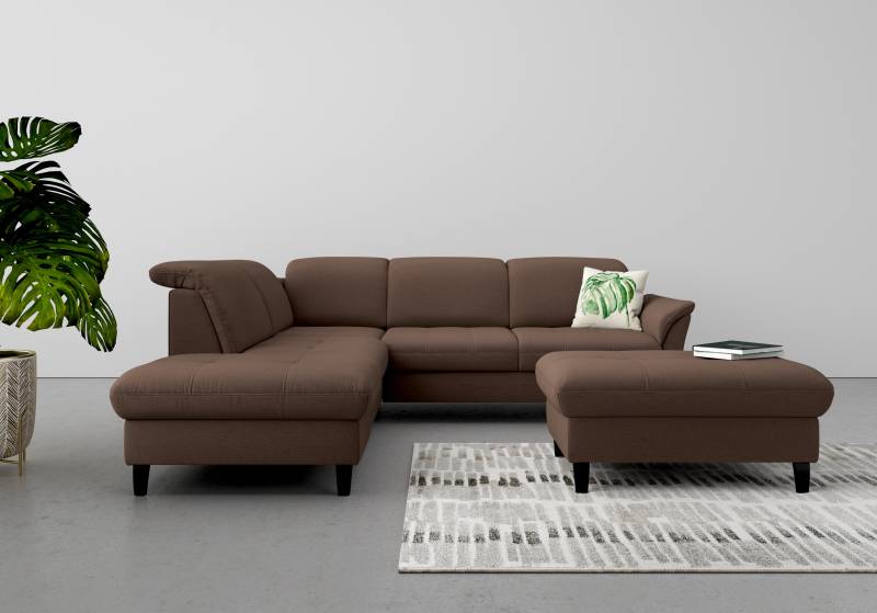 sit&more Ecksofa »Maggiore L-Form«, wahlweise mit Kopfteilverstellung, Bettfunktion und Stauraum von sit&more