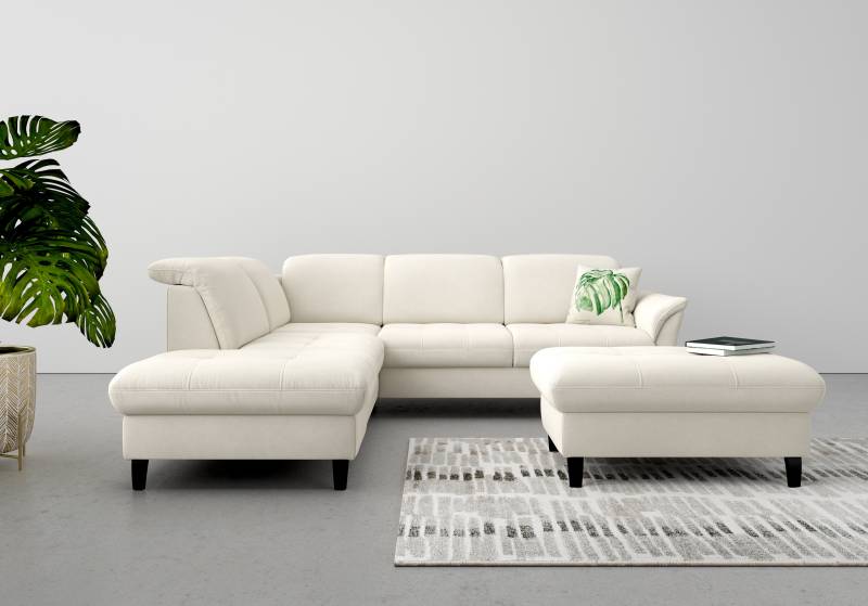 sit&more Ecksofa »Maggiore L-Form«, wahlweise mit Kopfteilverstellung, Bettfunktion und Stauraum von sit&more