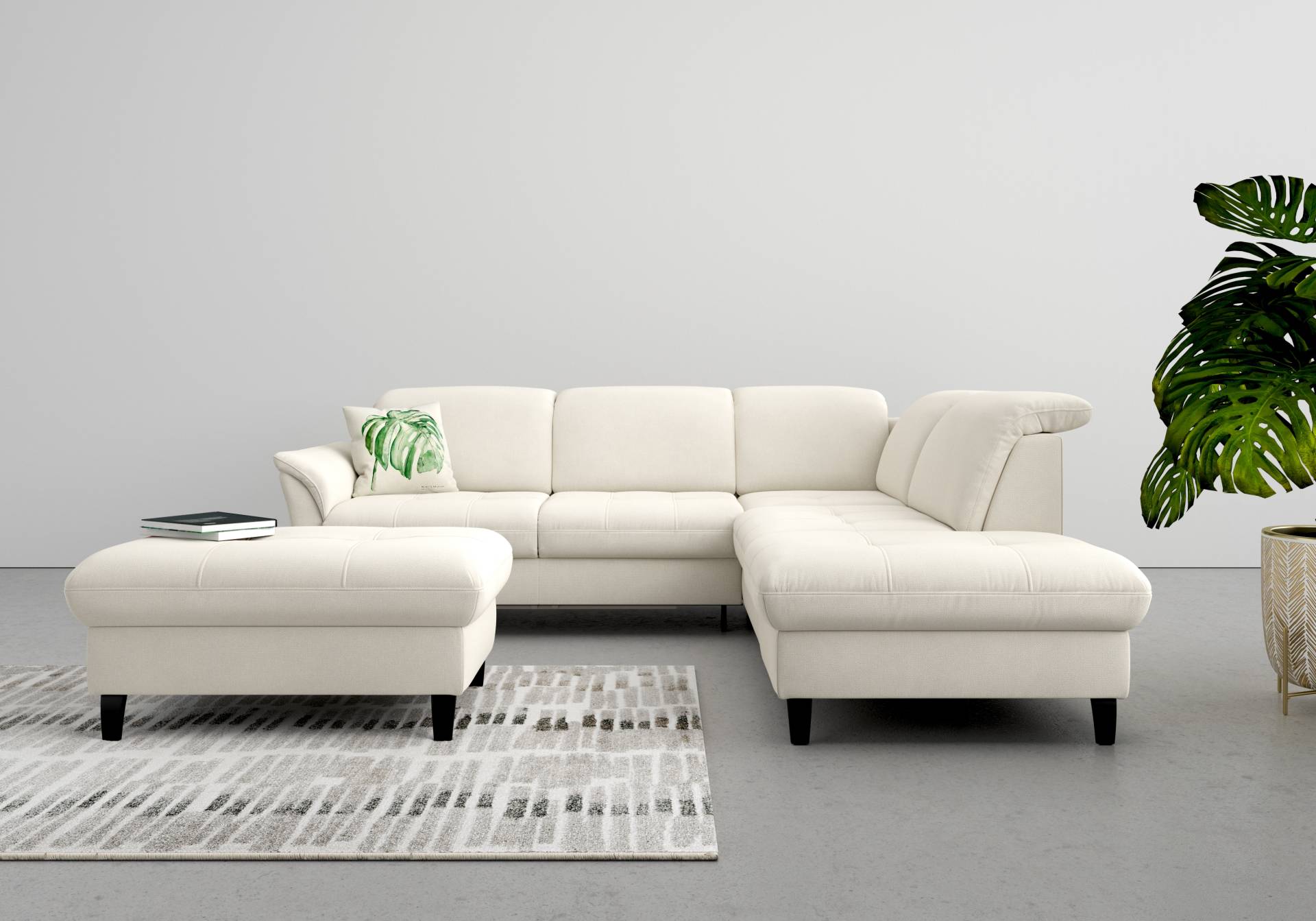 sit&more Ecksofa »Maggiore L-Form«, wahlweise mit Kopfteilverstellung, Bettfunktion und Stauraum von sit&more