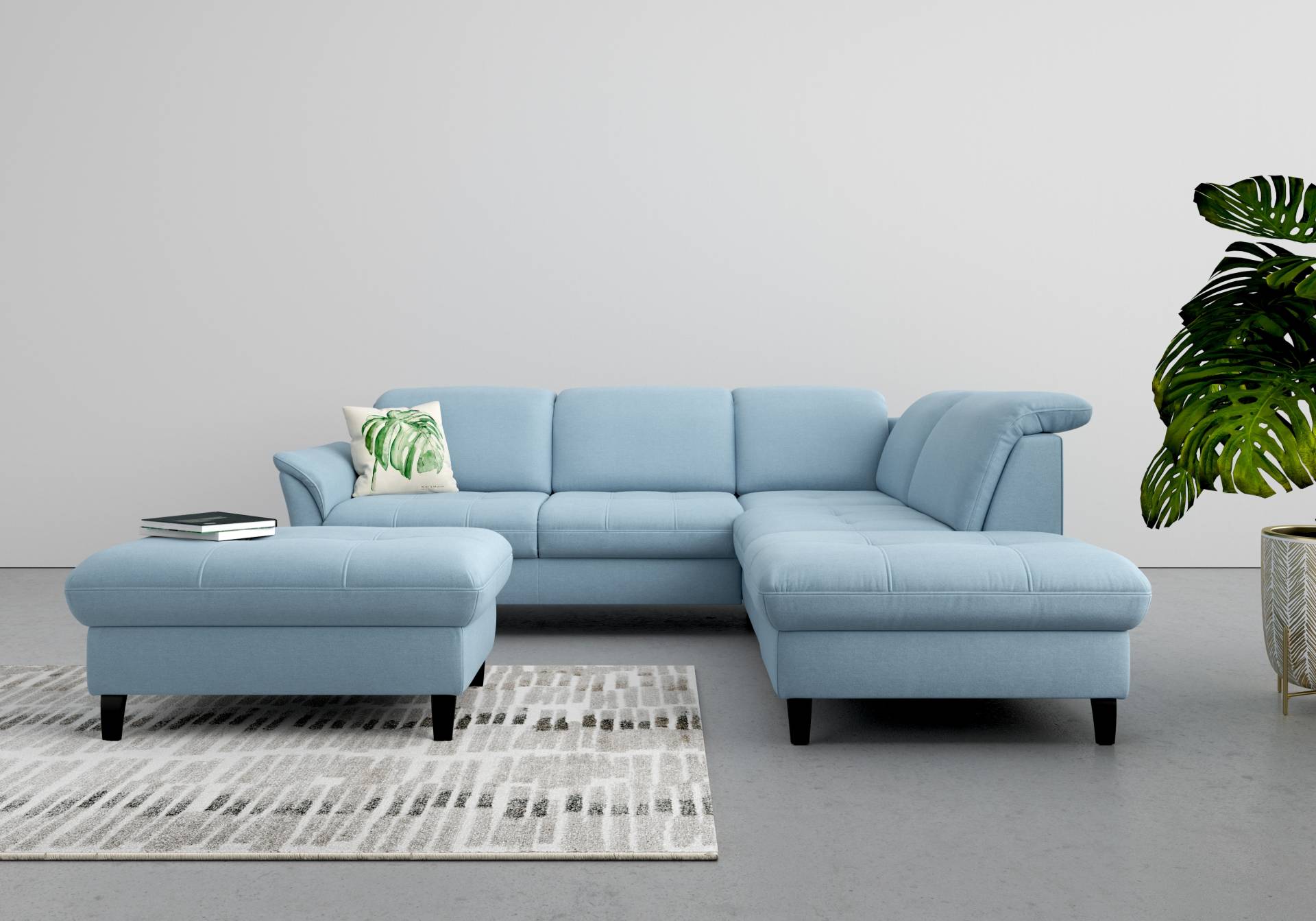 sit&more Ecksofa »Maggiore L-Form«, wahlweise mit Kopfteilverstellung, Bettfunktion und Stauraum von sit&more