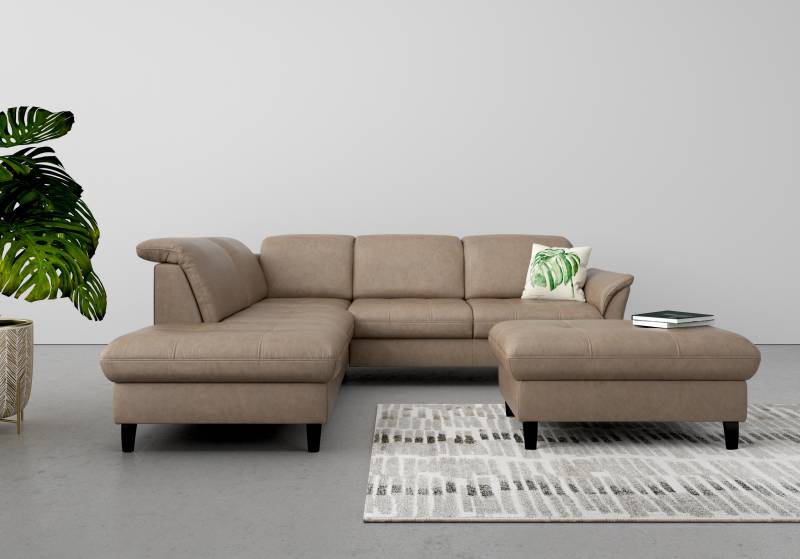 sit&more Ecksofa »Maggiore L-Form«, wahlweise mit Kopfteilverstellung, Bettfunktion und Stauraum von sit&more