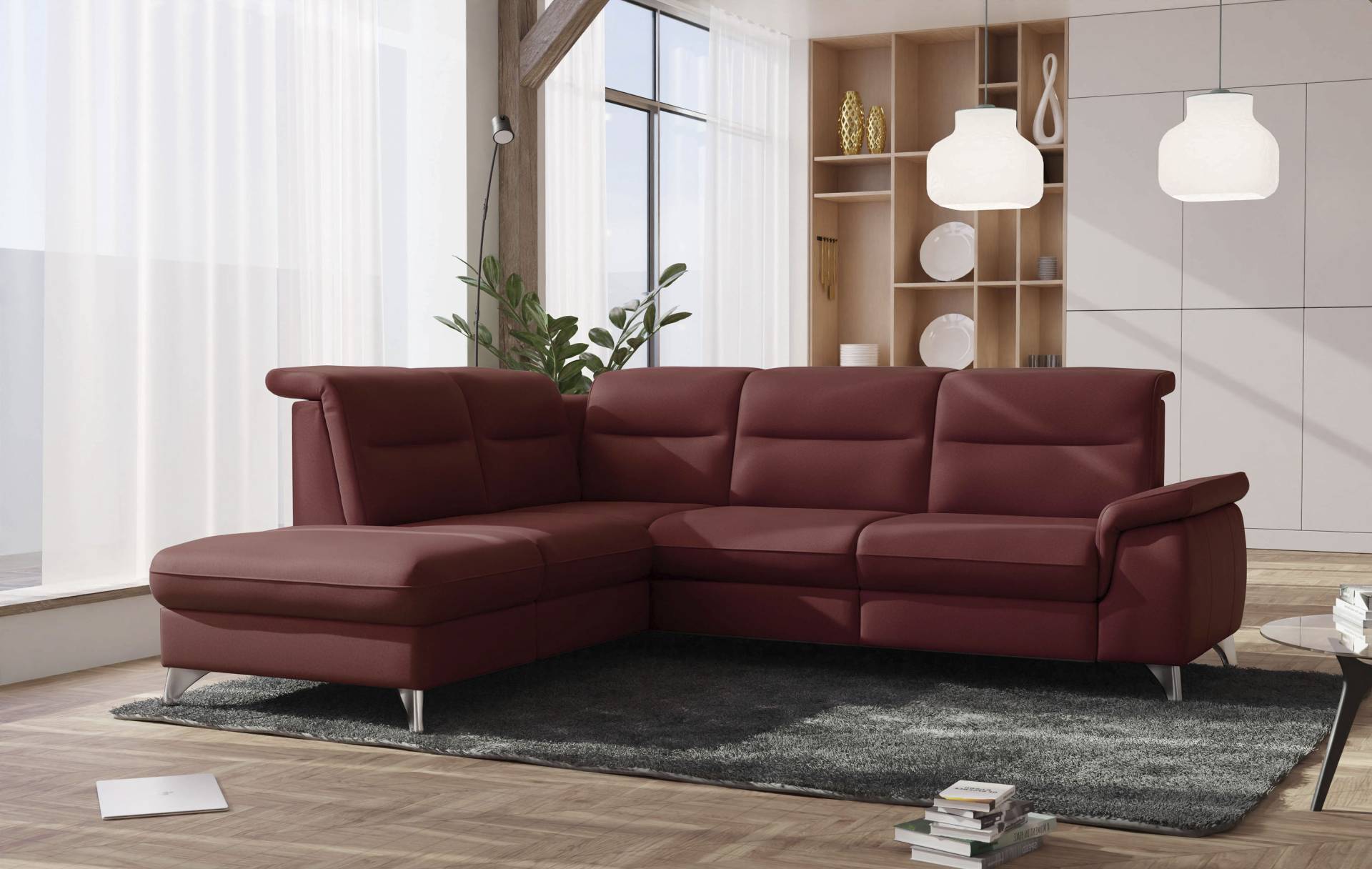 sit&more Ecksofa »Astoria L-Form«, wahlweise mit motorischer Relaxfunktion von sit&more