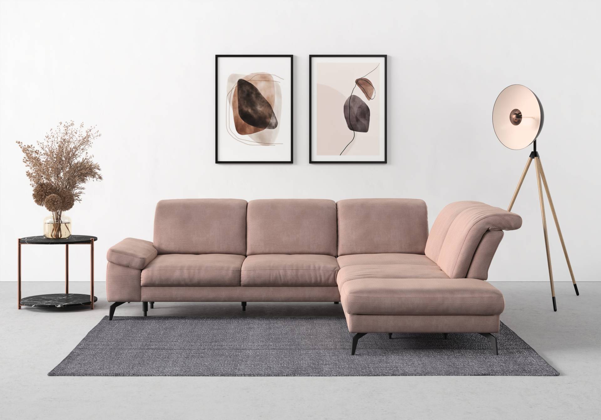 sit&more Ecksofa »Cabana L-Form«, Ottomane, wahlweise mit Sitztiefen-,Armlehnen- und Kopfteilfunktion von sit&more