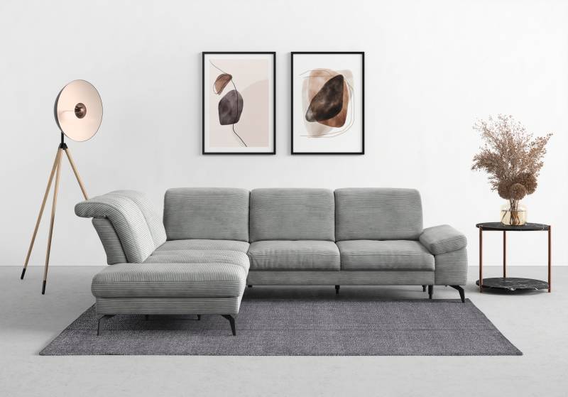 sit&more Ecksofa »Cabana L-Form«, Ottomane, wahlweise mit Sitztiefen-,Armlehnen- und Kopfteilfunktion von sit&more