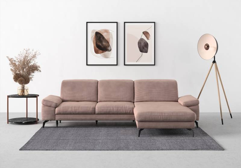 sit&more Ecksofa »Cabana L-Form«, Recamiere, wahlweise mit Sitztiefen-, Armlehnen- und Kopfteilfunktion von sit&more