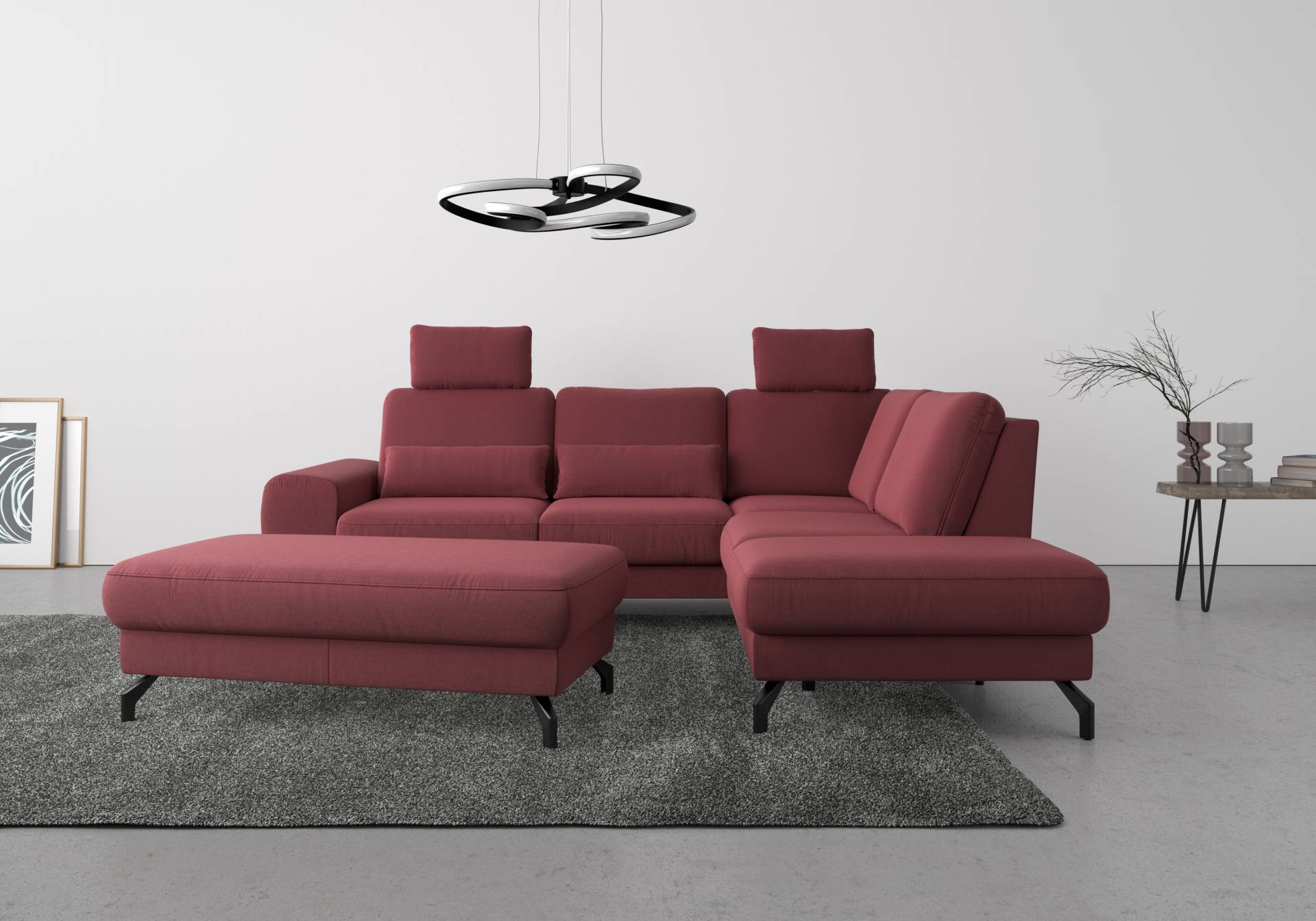 sit&more Ecksofa »Cinturo L-Form«, inklusive Sitztiefenverstellung und Federkern, Sitzhöhe 45 cm von sit&more