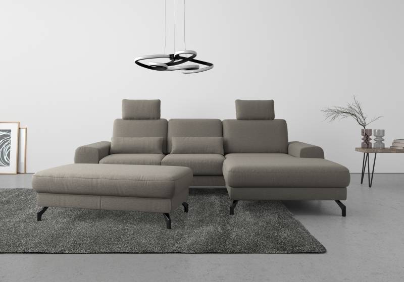 sit&more Ecksofa »Cinturo L-Form«, inklusive Sitztiefenverstellung und Federkern, Sitzhöhe 45 cm von sit&more