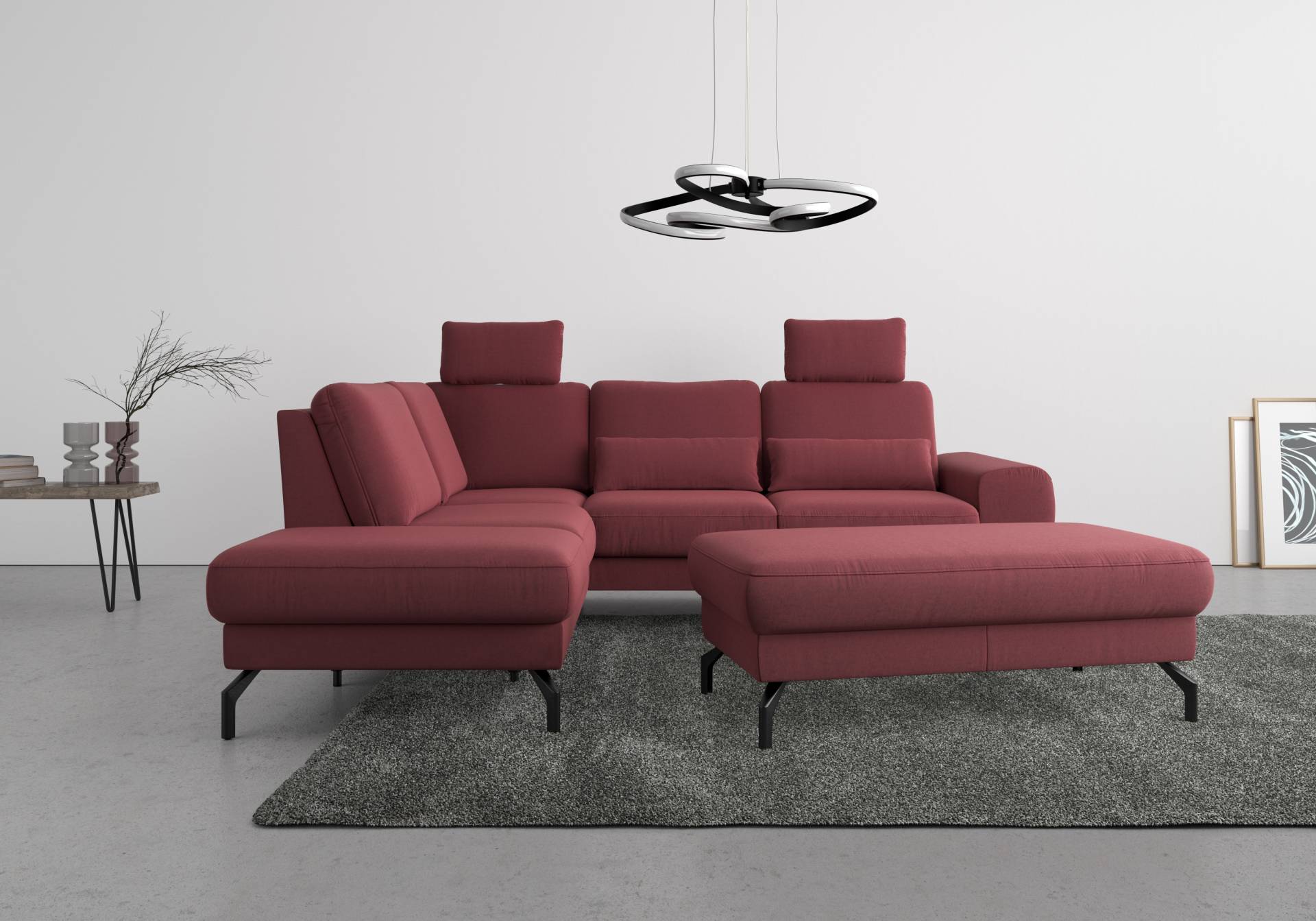 sit&more Ecksofa »Cinturo L-Form«, inklusive Sitztiefenverstellung und Federkern, Sitzhöhe 48 cm von sit&more