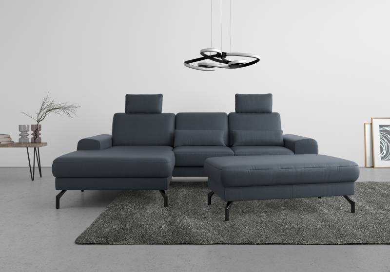 sit&more Ecksofa »Cinturo L-Form«, inklusive Sitztiefenverstellung und Federkern, Sitzhöhe 48 cm von sit&more