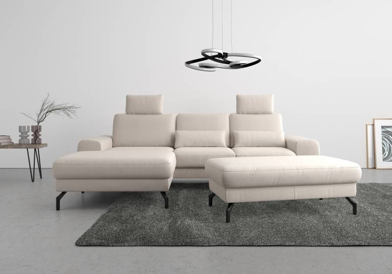 sit&more Ecksofa »Cinturo L-Form«, inklusive Sitztiefenverstellung und Federkern, Sitzhöhe 48 cm von sit&more