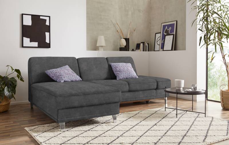 sit&more Ecksofa »Clio L-Form«, wahlweise mit Bettfunktion oder Vorziehsitz und Bettkasten, Federkern von sit&more