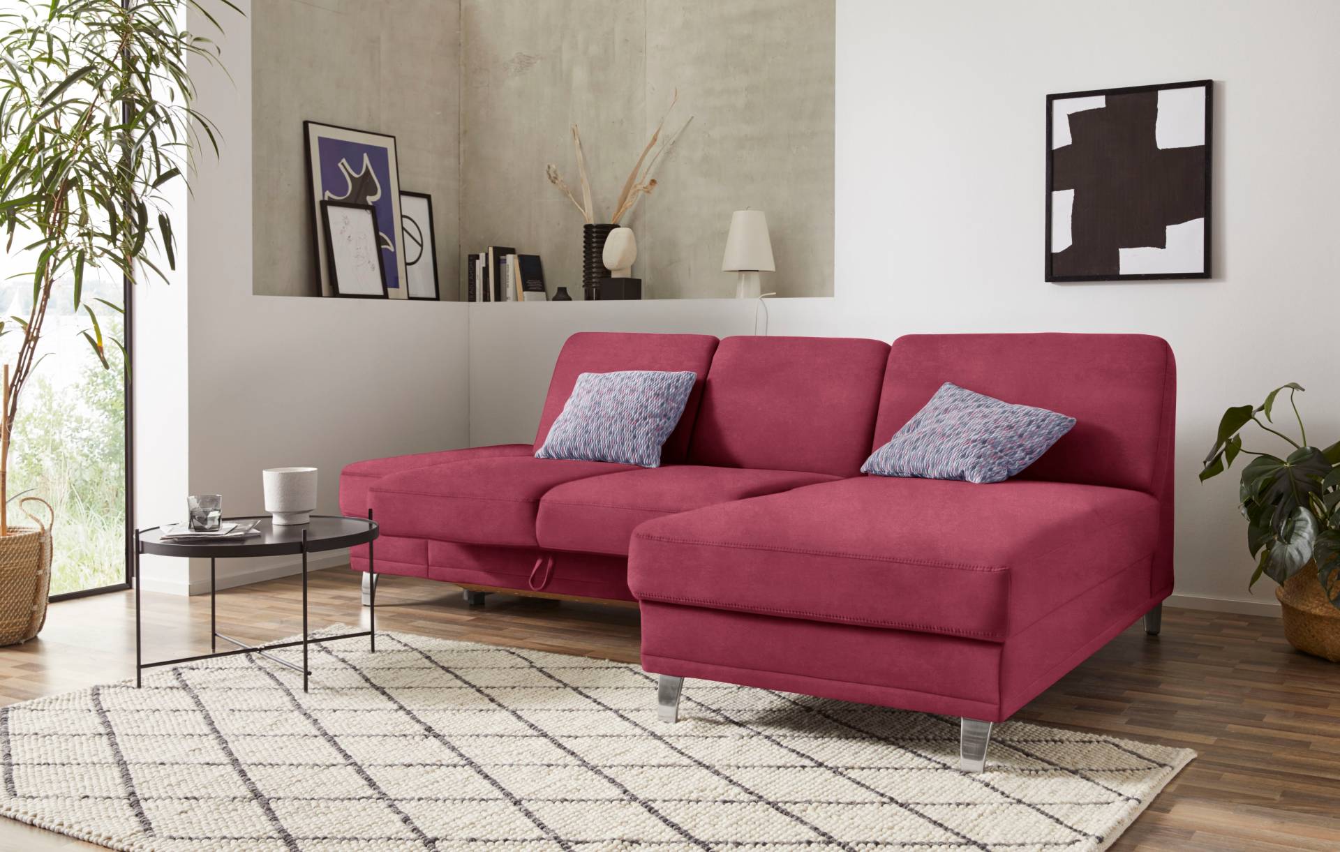 sit&more Ecksofa »Clio L-Form«, wahlweise mit Bettfunktion oder Vorziehsitz und Bettkasten, Federkern von sit&more