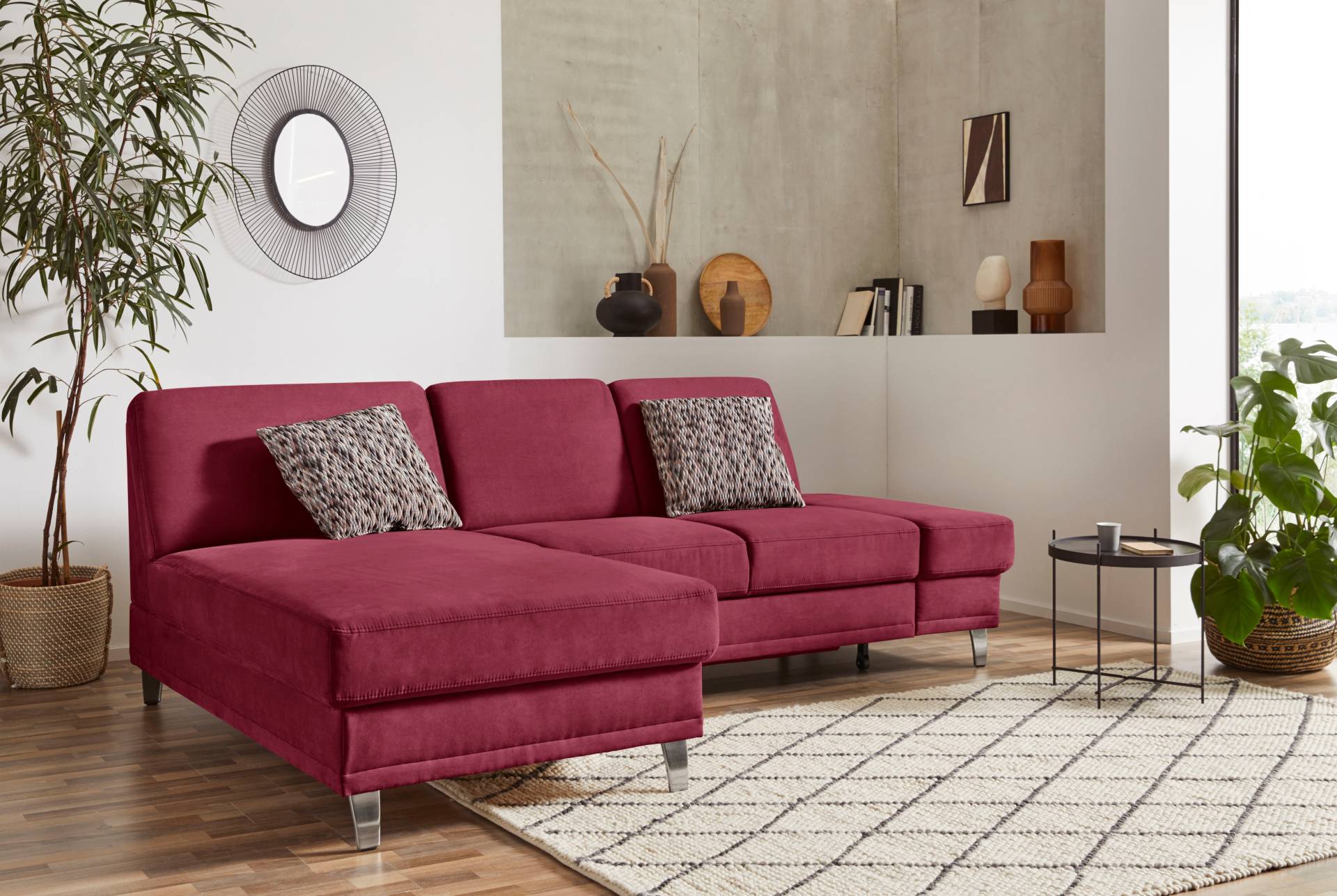 sit&more Ecksofa »Clio L-Form«, wahlweise mit Bettfunktion oder Vorziehsitz und Bettkasten, Federkern von sit&more