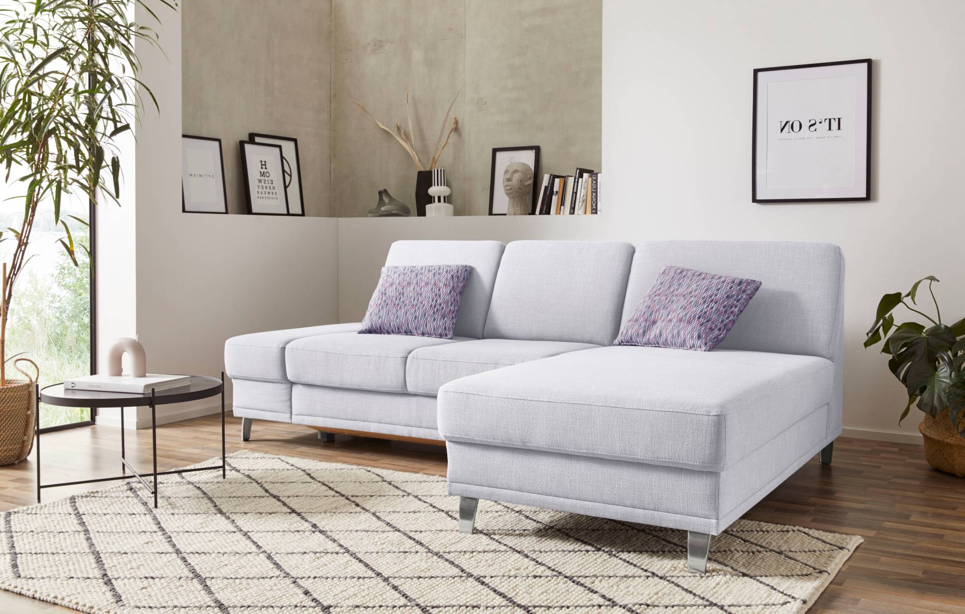 sit&more Ecksofa »Clio L-Form«, wahlweise mit Bettfunktion oder Vorziehsitz und Bettkasten, Federkern von sit&more