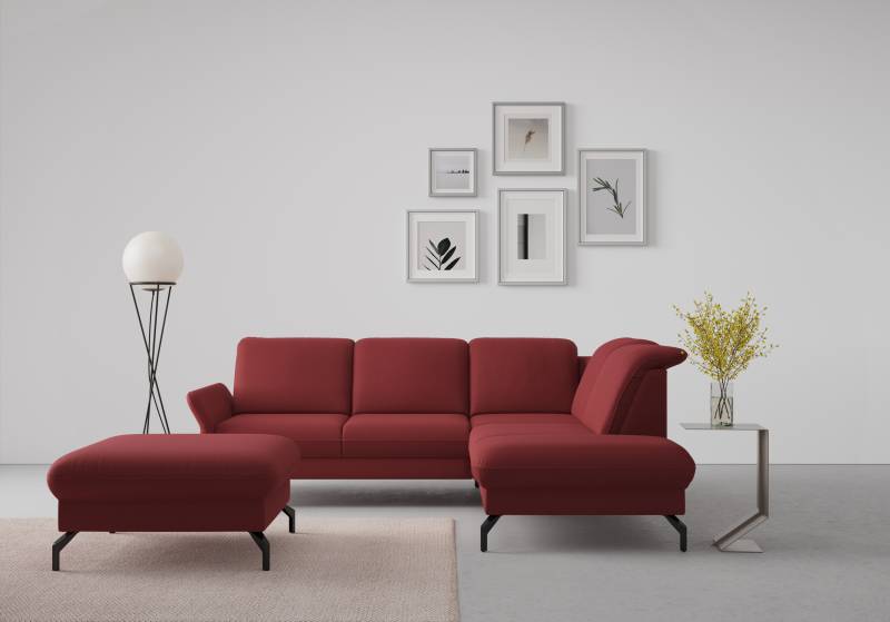 sit&more Ecksofa »Fashion L-Form«, wahlweise mit Kopfteilverstellung und Vorziehsitz, motorisch von sit&more