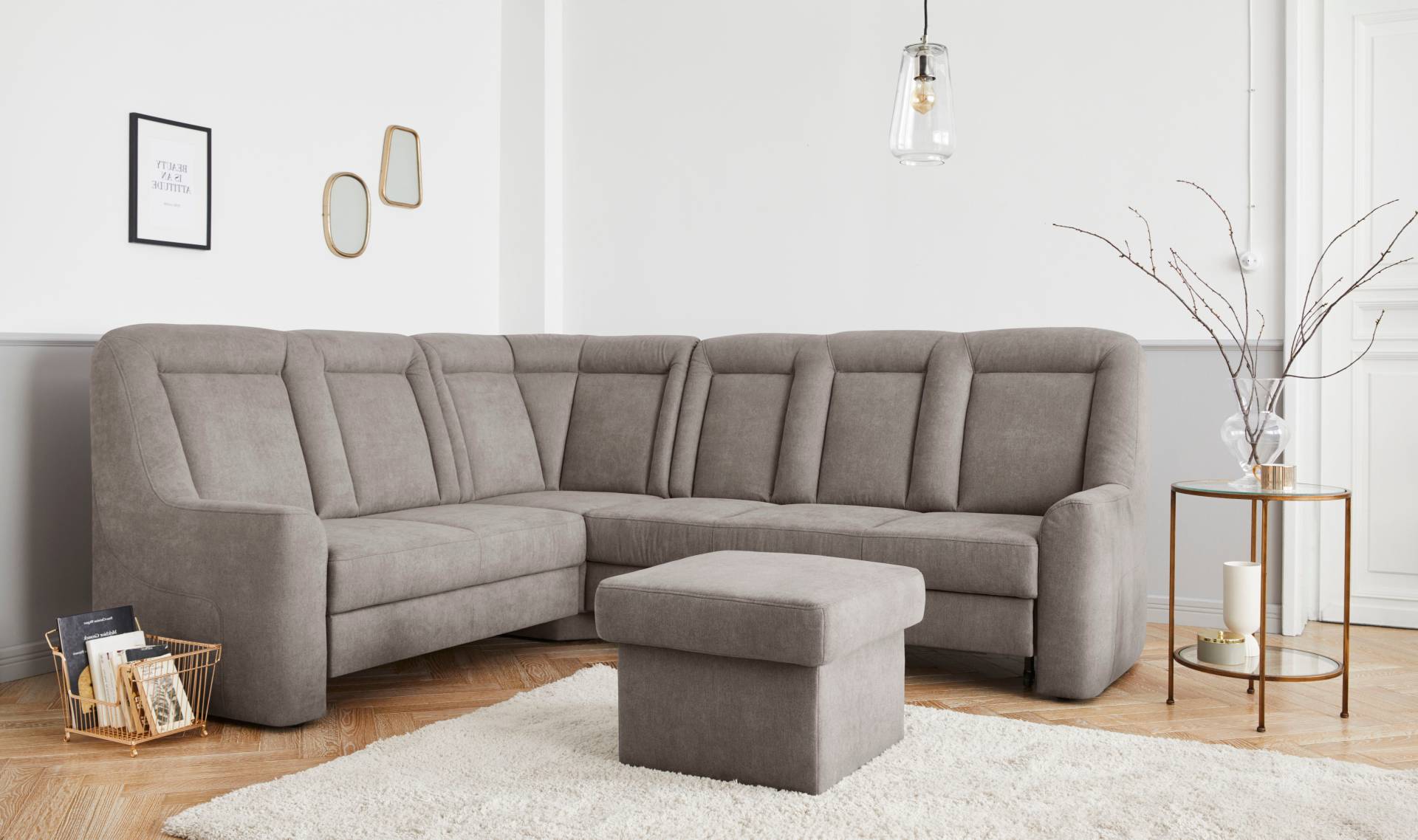 sit&more Ecksofa »Melissa L-Form«, klassisches Polsterprogramm, wahlweise Bettfunktion und Schubkasten von sit&more