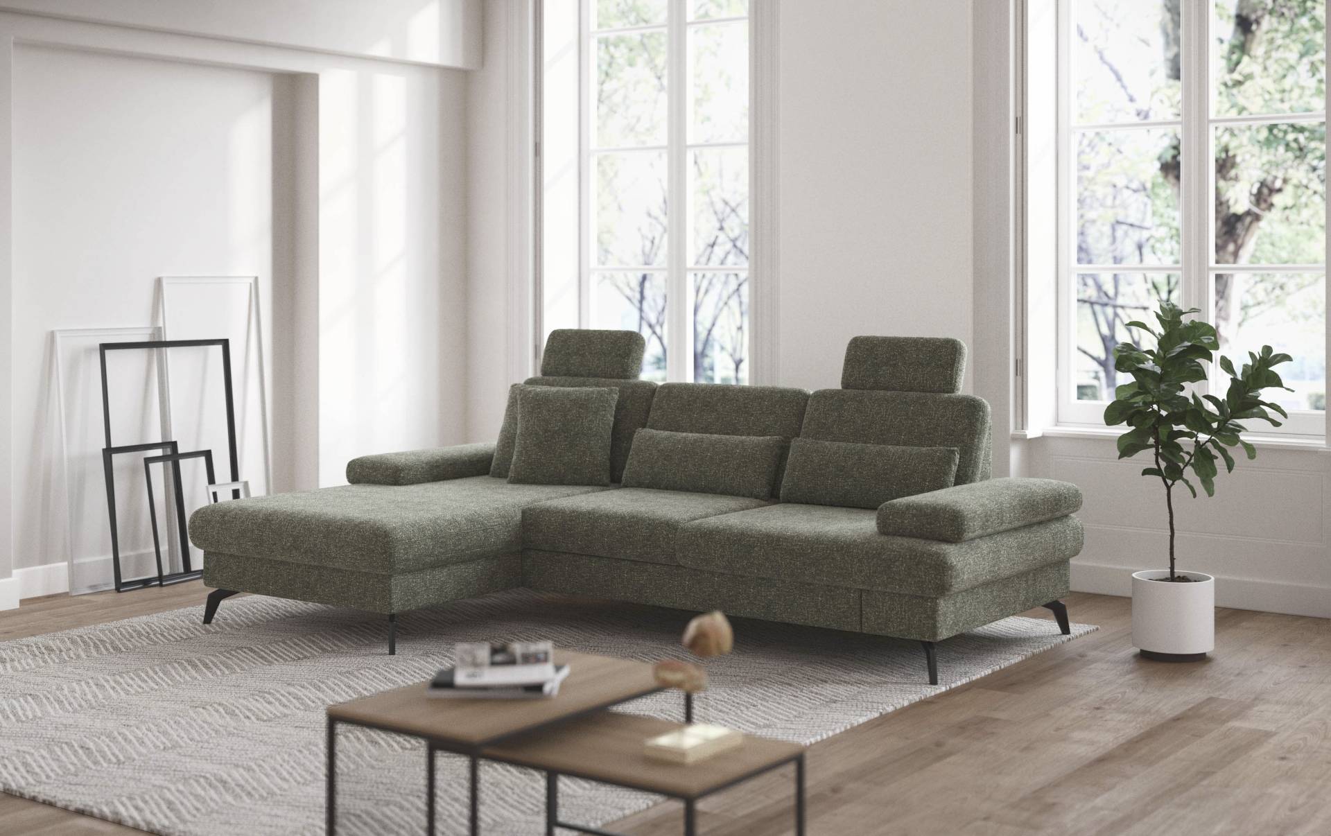 sit&more Ecksofa »Morris L-Form inkl. Sitztiefenverstellung«, wahlweise mit Bettfunktion, Bettkasten und Armteilverstellung von sit&more