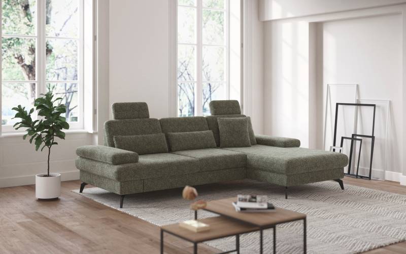 sit&more Ecksofa »Morris L-Form inkl. Sitztiefenverstellung«, wahlweise mit Bettfunktion, Bettkasten und Armteilverstellung von sit&more